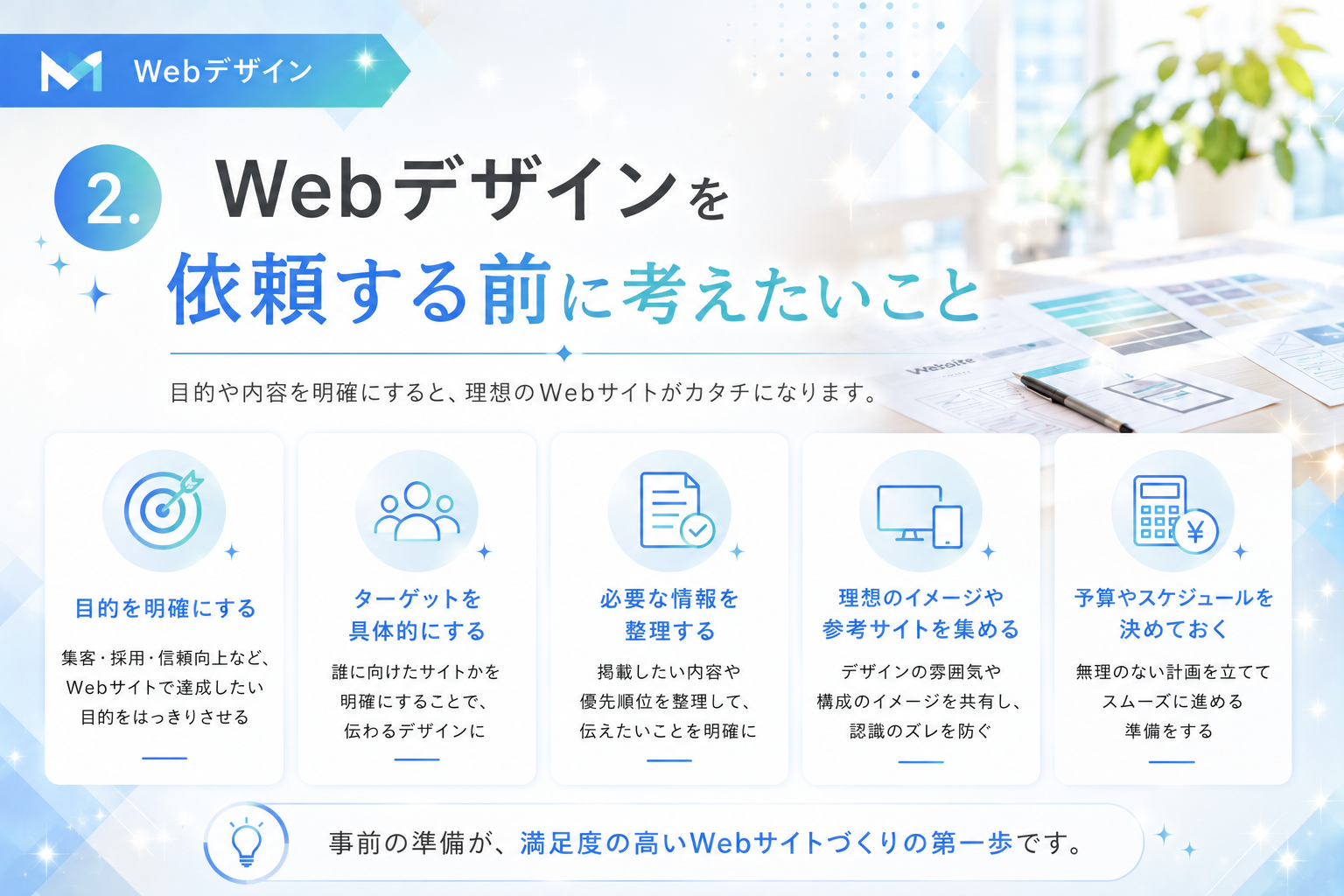 2.Webデザインを依頼する前に考えたいこと